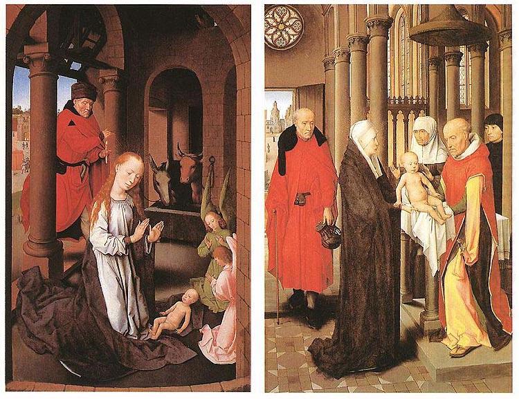 Hans Memling Wings of the Adoration of the Magi Triptych china oil painting image